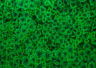 Green leaf background vibrant color filter effect,grunge photo style.