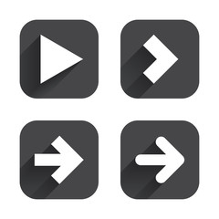 Arrow icons. Next navigation signs symbols.