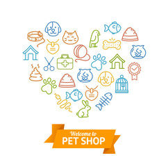 Pet Shop Concept. Vector
