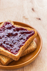 Toast with jam