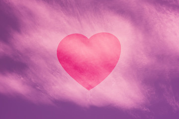 Valentine Sky background , pink , heart