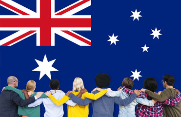 Fototapeta premium Australia Flag Country Nationality Liberty Concept