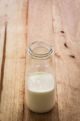 Milk in bottle