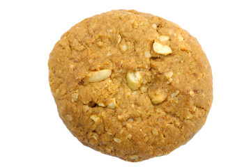 Macro shot of almond cookies.