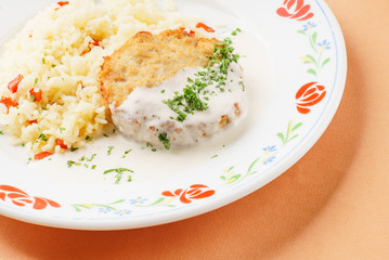 rice with cutlet