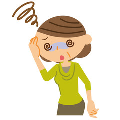 めまい　中年女性