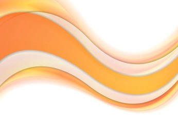 Orange shiny waves corporate vector background