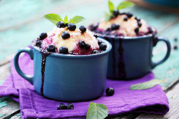 Pies with blueberries
