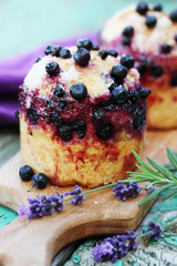 blueberries Pies, close-up  