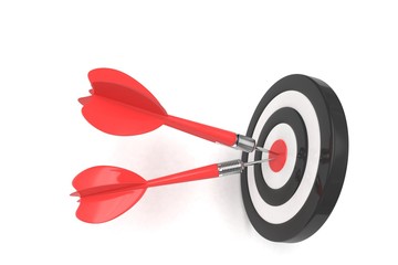 Three arrows darts in center.