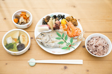 生後100日　お食い初めの料理