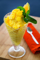 Vegan mango sorbet