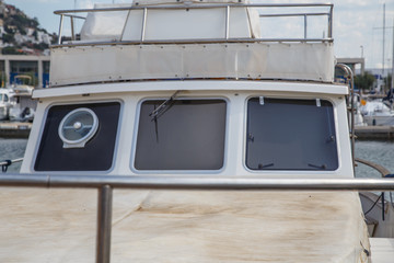 yatch close up view
