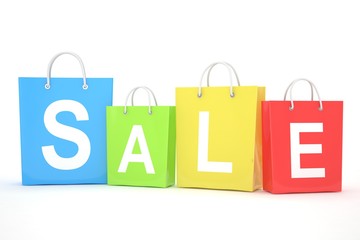 sale written on shopping bag