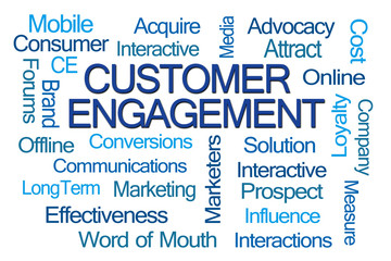 Fototapeta premium Customer Engagement Word Cloud