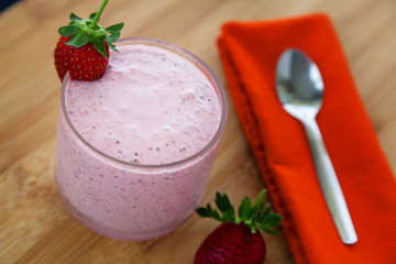 Strawberry and chia pudding