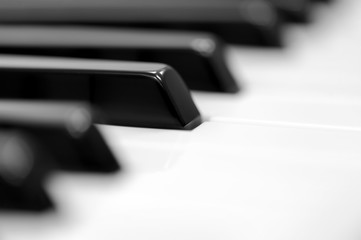 Close-up of piano keys