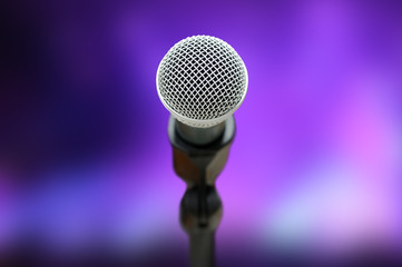 Close-up of microphone