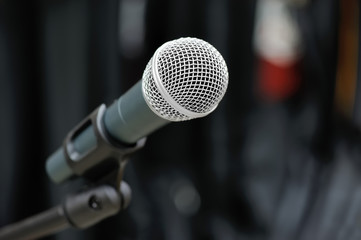 Close-up of microphone