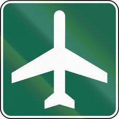 United States MUTCD road sign - Airport