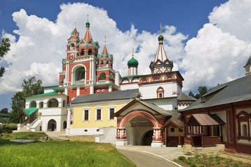 Fototapeta na wymiar Medieval Savvino Storozhevsky monastery in Zvenigorod, Moscow region, Russia