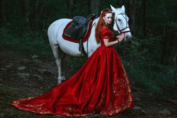 Woman dressed in medieval dress © grape_vein