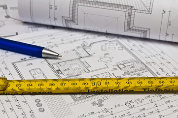 Vermessung Bauplan Eigenheim