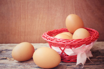Eggs in basket