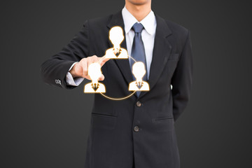 Business man select choice employee. 