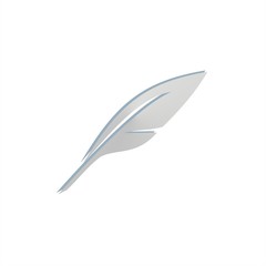 Embossed pen icon on white background