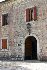 Fototapeta na wymiar Entrance to the Palace Billiards, Cetinje