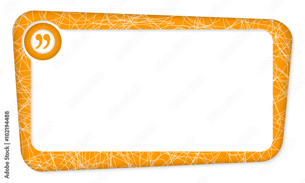 Poster abstract box for your text with quotation mark