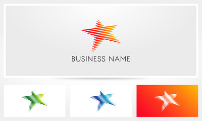 Obraz premium Striped Star Logo