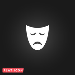 Sadness mask flat icon