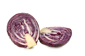 Fototapeta premium Red cabbage isolated on a white