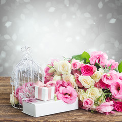 pink and white flowers