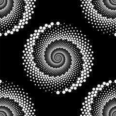 Design seamless spiral dots pattern