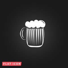Glass of beer with foam