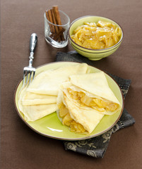 crepes with pineapple
