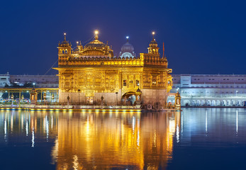 The Golden Temple, located in Amritsar, Punjab, India.