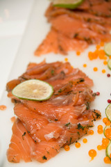 Smoked salmon slide
