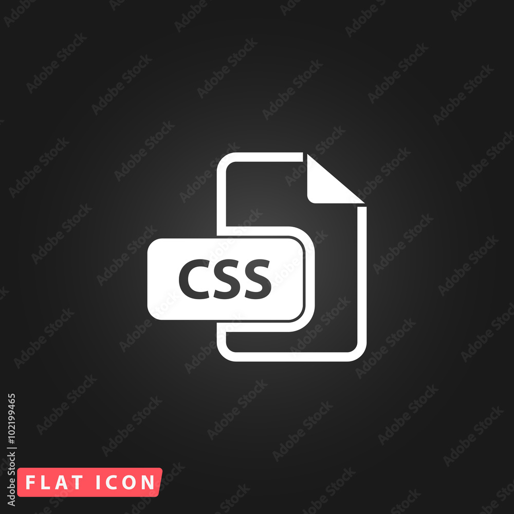 Fototapete Css file icon vector.