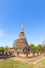 Fototapeta premium Wat Chang Lom, Shukhothai Historical Park, Thailand