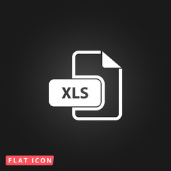 XLS extension text file type icon