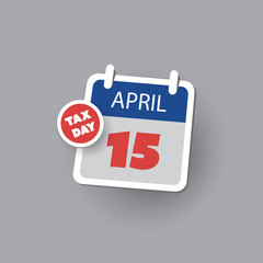 USA Tax Day Icon - Calendar Design Template