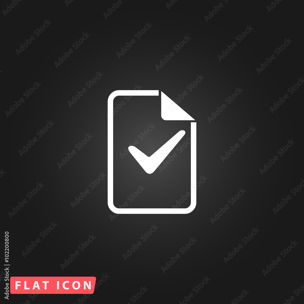 Poster document with check mark
