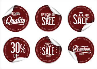 Paper sale stickers collection