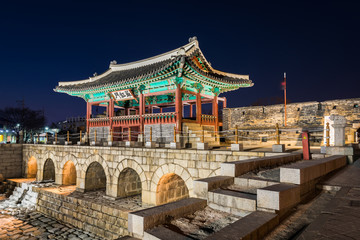 Korea,Hwaseong Fortress, Traditional Architecture of Korea in Su