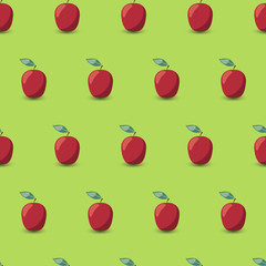 Seamless red apple  pattern