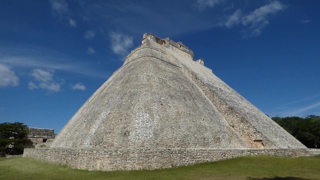 uxmal piramids overwiev in yucatan, mexico